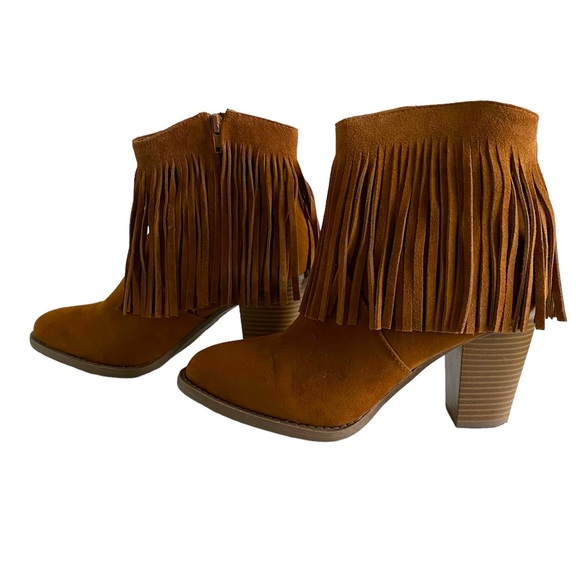 Fringe Western Boots Booties - Picture 3 of 6